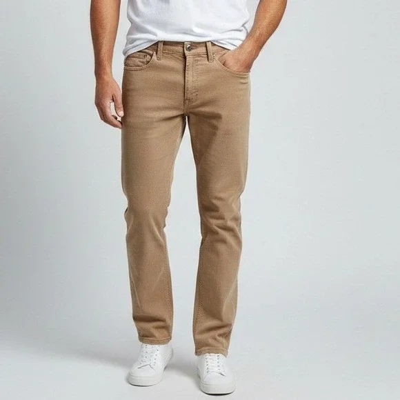 Rustic Dime Mens Khaki Straight Leg Chinos Pants Casual Dress Size 36 - Picture 1 of 14